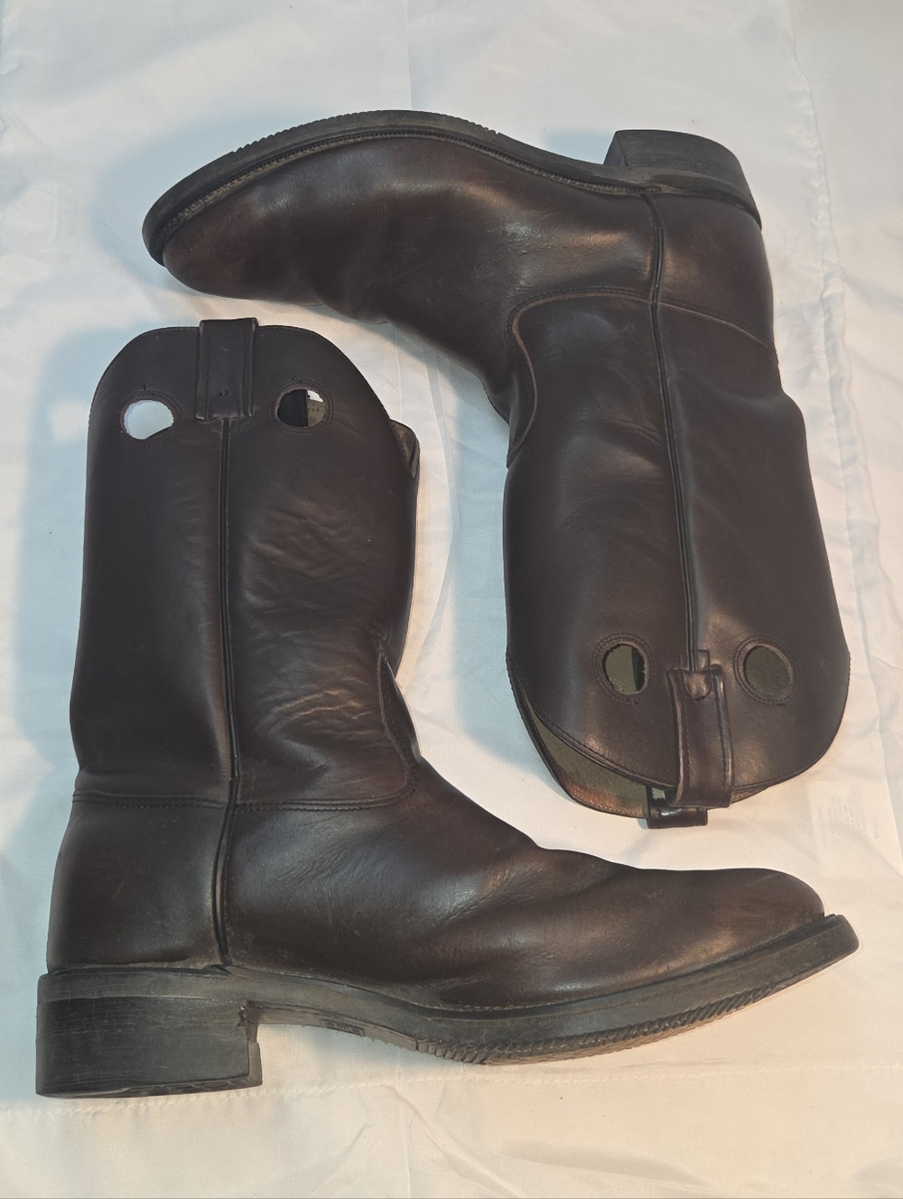 Canada West Work Western Cowboy Boots Mens Size 12 3E Dark Brown Leather Vintage